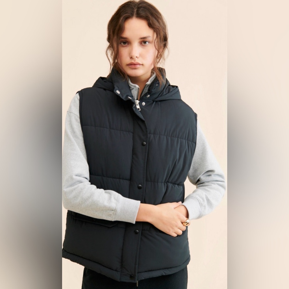 Free People dreamers puffa vest black